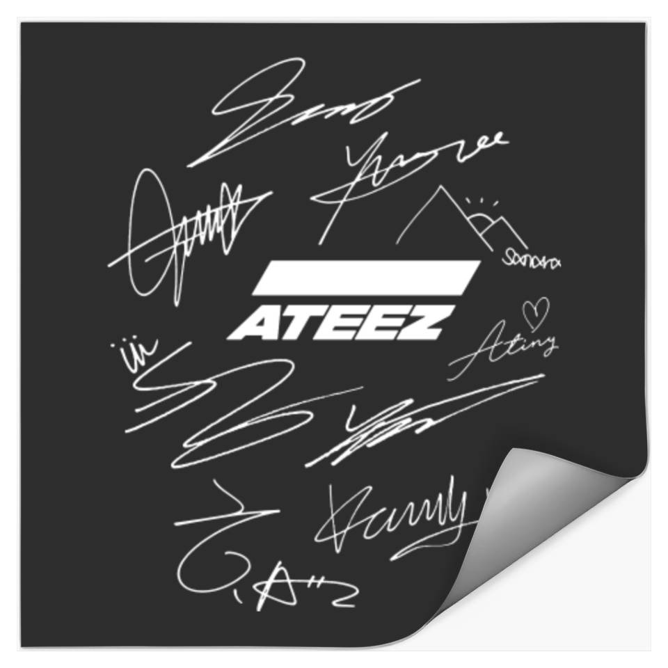 Ateez Signature Stickers, Ateez The Fellowship Tour 2022 Kpop