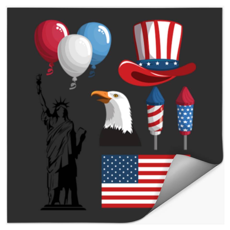 4th of July 4th of July Stickers