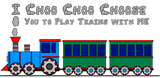 Choo Choo Toy Train Design for Kids Shirts