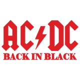 Red Design Rock Music Back In Black