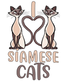 Cats I Love Siamese Cats Shirt