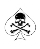 Skull Ace of Spades Playing Card Poker Gambler T-shirt