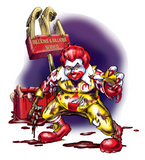 Serial Killer Ronald - Mcdonalds - T-Shirt
