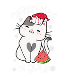 Funny Watermelon Christmas In July Cat Dad