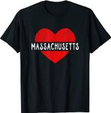 I Love Massachusetts USA State T Shirt