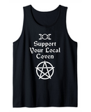 Halloween Witch Support Your Local Coven Tank Top