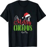 Merry Chickmas Funny Chicken Santa Claus Christmas Costume T-Shirt