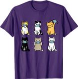 Cat Face Mask, Cute Pet Cats Lovers Gift Quarantine Cat Mom T-Shirt