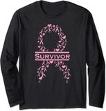 Survivor Long Sleeve Breast Cancer Survivor Pink Ribbon