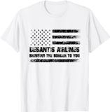 Desantis Airlines Bringing the Border to You Retro Usa Flag T-Shirt