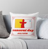 Nunavut Day Art Throw Pillow