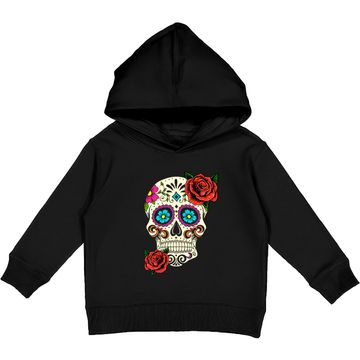 Dia De Los Muertos Floral Sugar Skull Tshirts For Women Girl Kids Pullover Hoodies