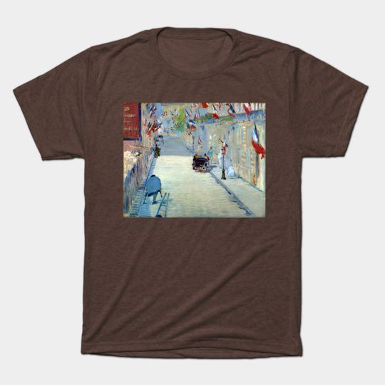 Édouard Manet The Rue Mosnier with Flags - Edouard Manet - T-Shirt