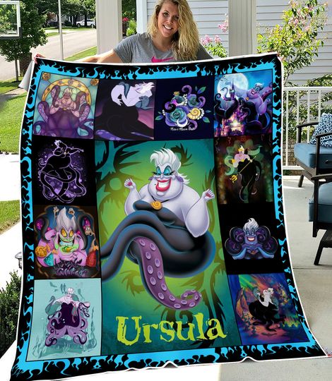 Ursula The Little Mermaid Fleece Blanket