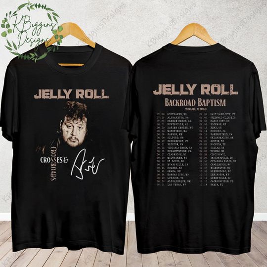 Jelly Roll 2023 Tour Shirt, Jelly Roll Backroad Baptism