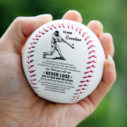 To OUR Grandson Baseball Ball Gift From Grandma Grandpa Baseball For Grandson For Sport Birthday School