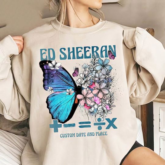 Vintage Butterfly Ed Tour 2023 Ran Mathematic Tour 2023 Shirts Sheeran Tour 2023 Sweatshirt