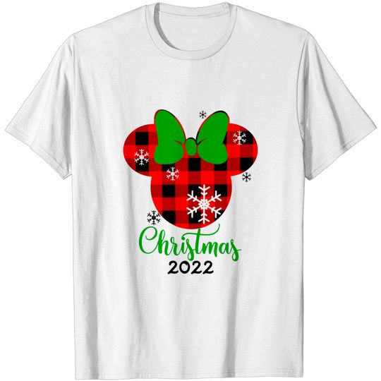 Minnie and Mickey Disney World Buffalo Plaid Christmas 2021 T Shirt