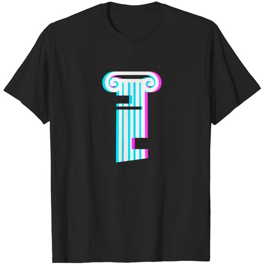 Glitch Vaporwave Greek Column T Shirt