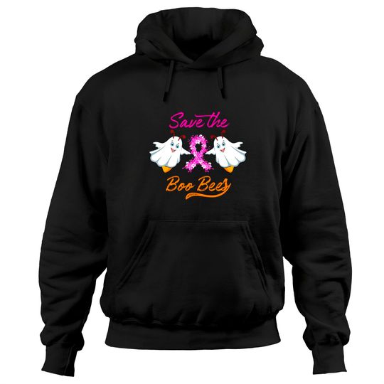 Breast Cancer Halloween Gift - Save The Boo Bees Hoodie