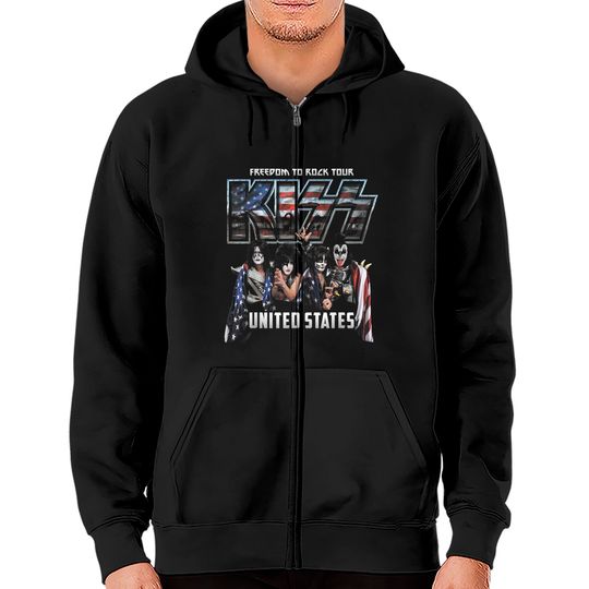 Kiss Rock Band Zip Hoodie