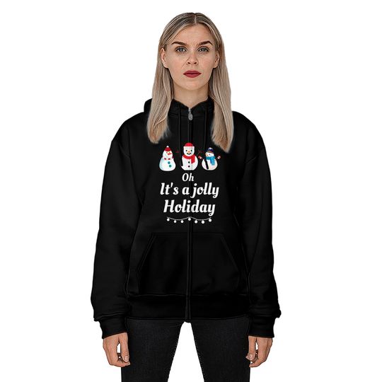 Oh It's A Jolly Holiday Active Zip Hoodie