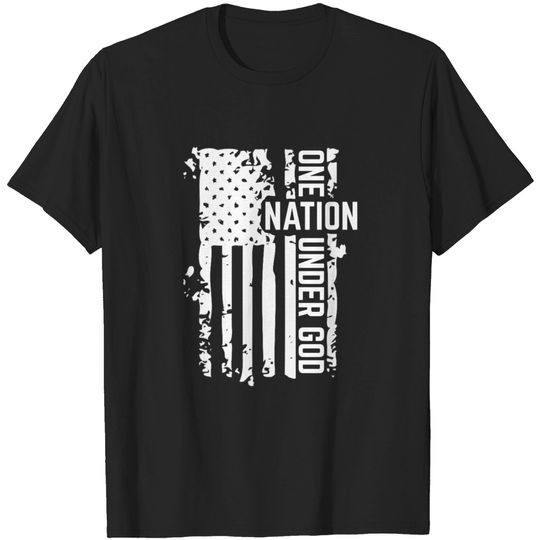 One Nation Under God Distressed Flag T-Shirt