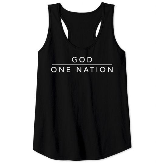 One Nation Under God Line Art Patriotic Christian Tank Top