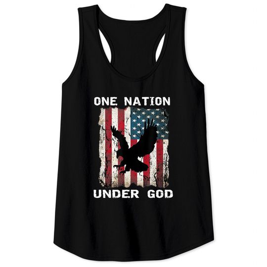One Nation Under God Flag Tank Tops