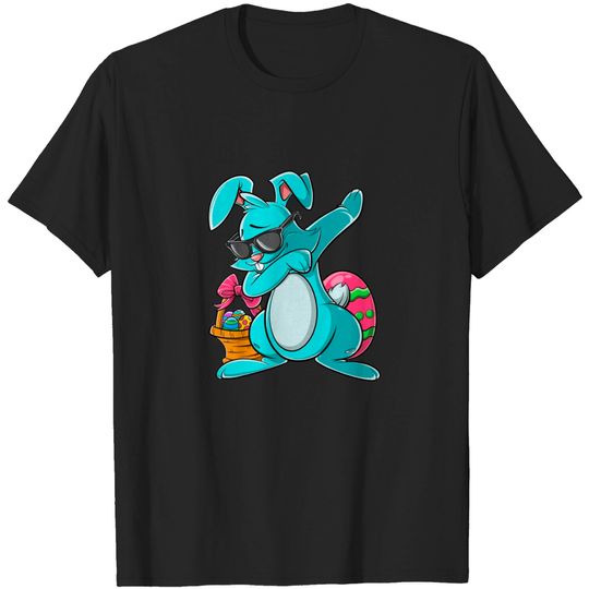 Dabbing Bunny Easter T Shirt For Boys Girls Adults T Shirt