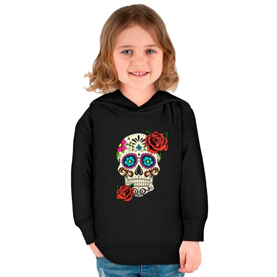 Dia De Los Muertos Floral Sugar Skull Tshirts For Women Girl Kids Pullover Hoodies