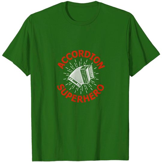 Accordion Superhero Irish Music T Shirt