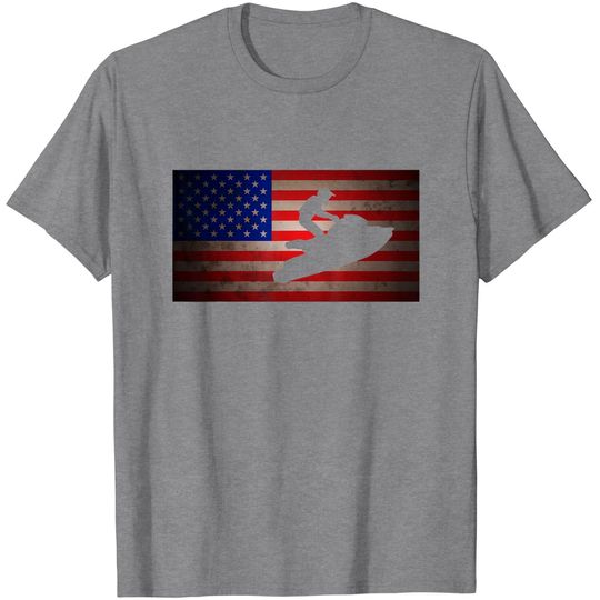 American Flag Jet Ski T Shirt