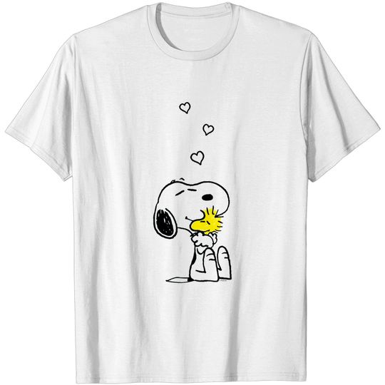 Valentine Snoopy and Woodstock Hugs and Love T-Shirt