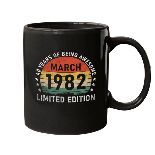 Vintage March 1982 Retro 40 Mugs
