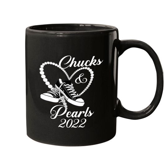Chucks and Pearls Black 2022 Funny Mugs