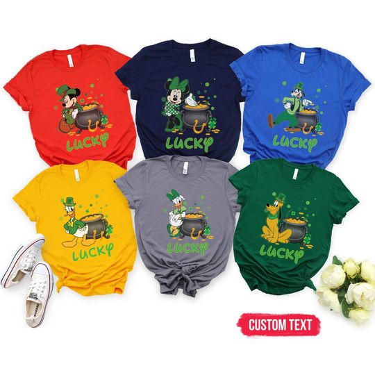 Happy St. Patrick’s Day Mickey Minnie Goofy Donald Custom Shirt