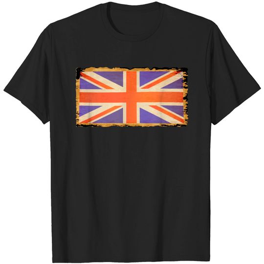 Old Parchment Union Jack Flag T Shirt