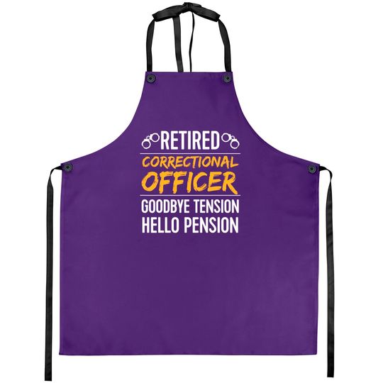 Retired 2022 correctional officer funny Retirement gift Aprons