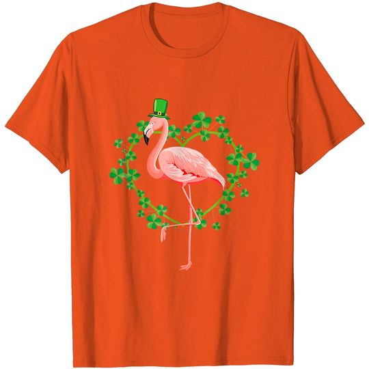 Irish Flamingo Green Saint Patrick Day 2022 Lucky St Pattys T-Shirt