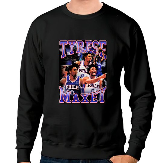 Tyrese Maxey Philadelphia 76ers 90s Style Vintage Sweatshirts