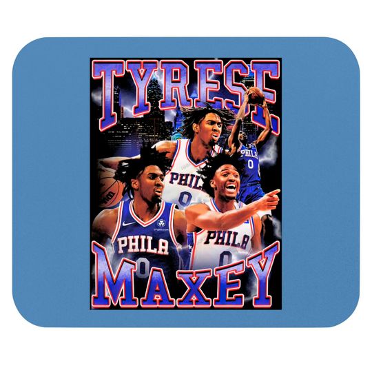 Tyrese Maxey Philadelphia 76ers 90s Style Vintage Mouse Pads