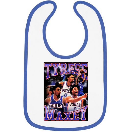 Tyrese Maxey Philadelphia 76ers 90s Style Vintage Bibs