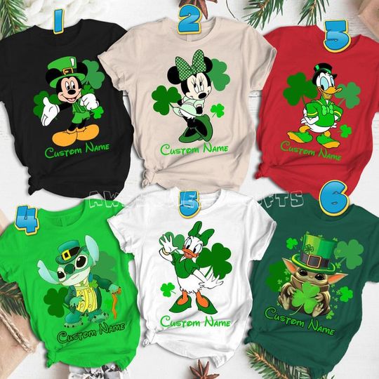Personalized 2022 Disney Vacation St Patrick's Day Family Matching T Shirt