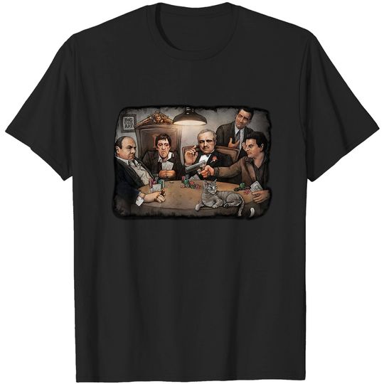 Get Down Art Men's Gangster's Playing Poker T-Shirt f