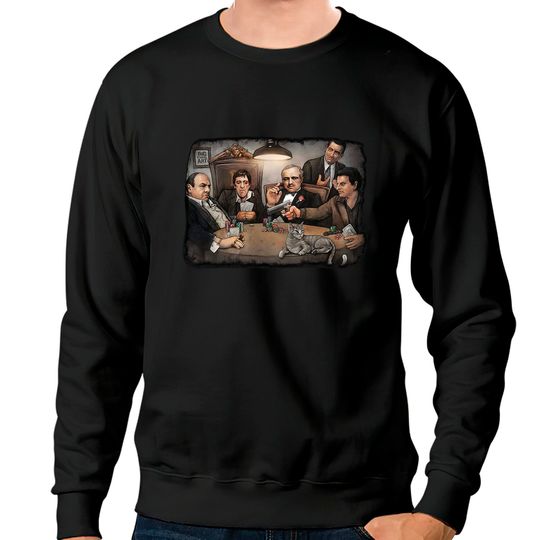 Get Down Art Men's Gangster's Playing Poker Sweatshirts f
