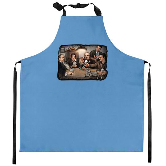 Get Down Art Men's Gangster's Playing Poker Kitchen Aprons f