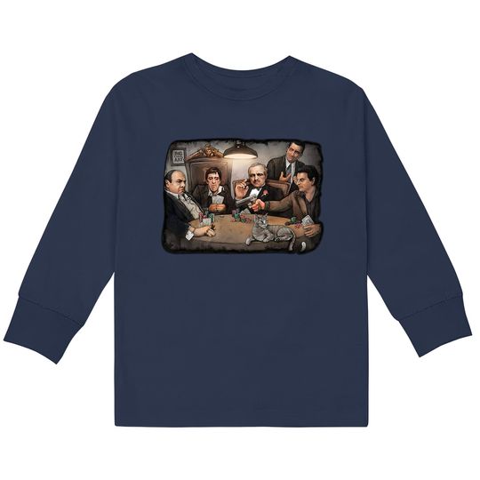 Get Down Art Men's Gangster's Playing Poker  Kids Long Sleeve T-Shirts f