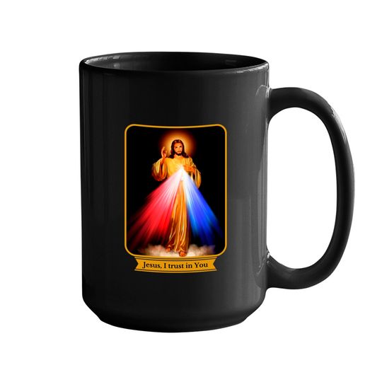 Funny Jesus Mugs Divine Mercy Jesus I Trust In You Catholic