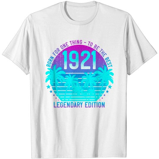 1921 Vintage 100th Birthday Aesthetic Sunset T Shirt